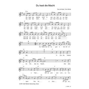 Produktbild des Artikels Du hast die Macht (Noten - Download)