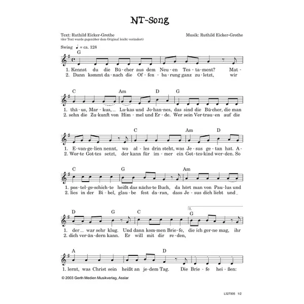 Produktbild des Artikels NT-Song (Noten - Download)