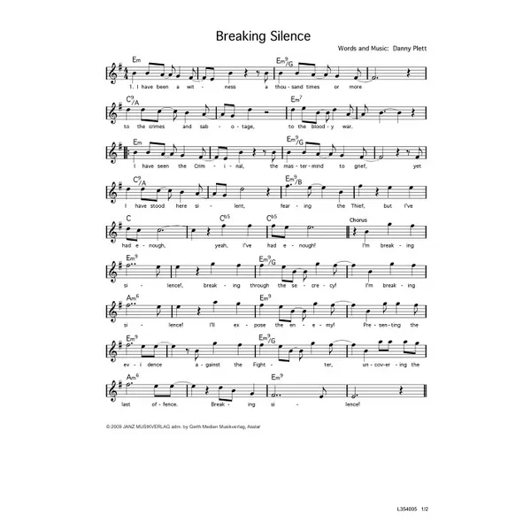 Produktbild des Artikels Breaking Silence (Noten - Download)
