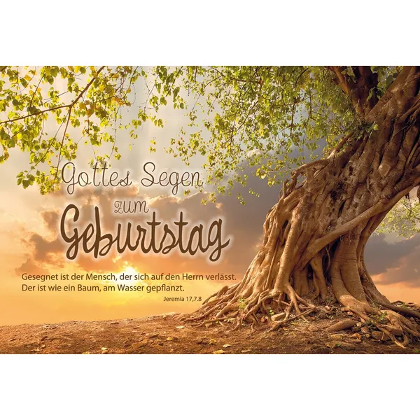 Produktbild des Artikels Faltkarte - Geburtstag Jer. 17,7 (Schreibwaren)