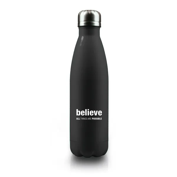 Produktbild des Artikels Isolierflasche "Believe all things are possible" - schwarz ()