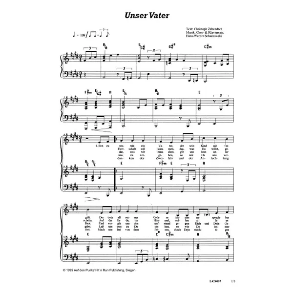 Produktbild des Artikels Unser Vater (Noten - Download)