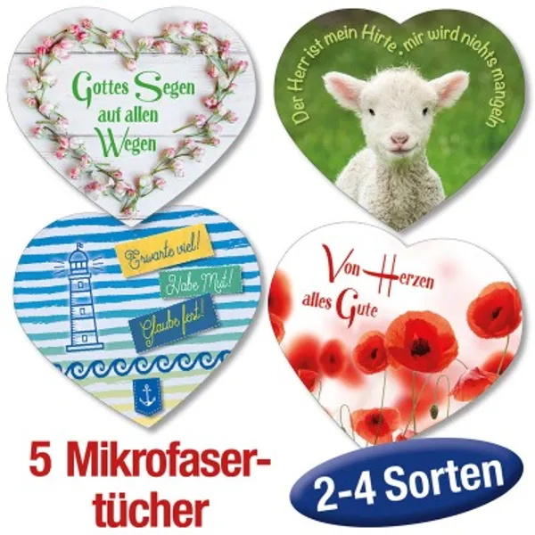 Produktbild des Artikels Spar-Paket: Microfasertücher in Herzform ()