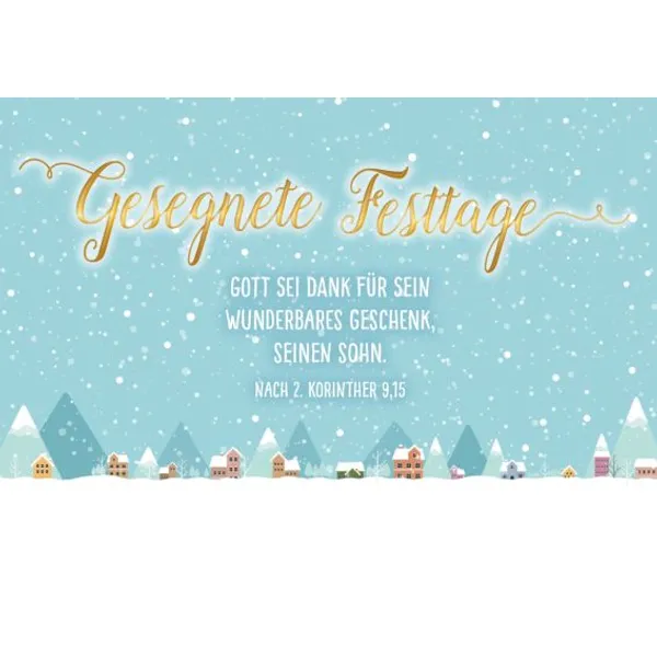 Produktbild des Artikels Faltkarte "Gesegnete Festtage" (Schreibwaren)