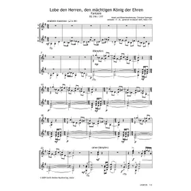 Produktbild des Artikels Lobe den Herren, den mächtigen König - Fantasie (Noten - Download)