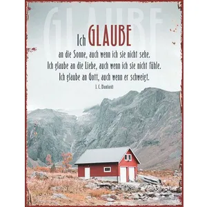 Produktbild des Artikels Metallschild groß - Ich glaube ()