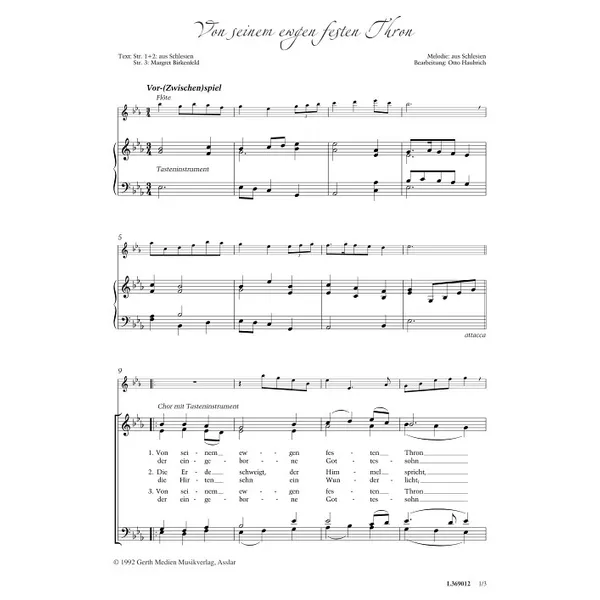 Produktbild des Artikels Von seinem ewgen festen Thron (Noten - Download)