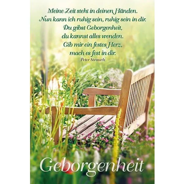 Produktbild des Artikels Faltkarte: Meine Zeit steht in deinen Händen - Gute Besserung (Schreibwaren)