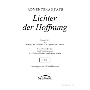 Produktbild des Artikels Lichter der Hoffnung (Flöte) (Noten - Download)