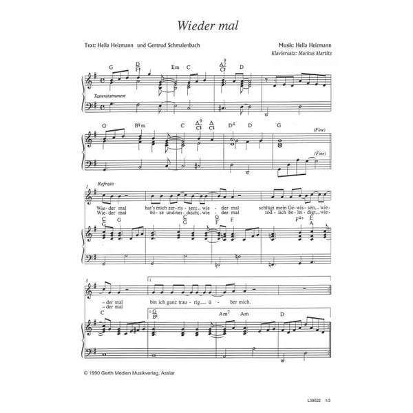 Produktbild des Artikels Wieder mal (Noten - Download)