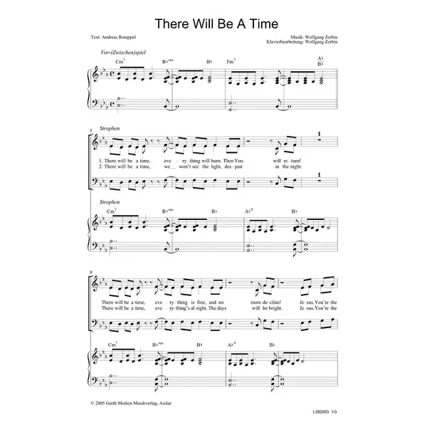 Produktbild des Artikels There Will Be A Time (Noten - Download)