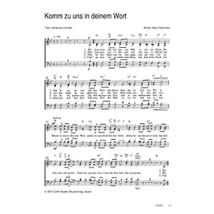 Produktbild des Artikels Komm zu uns in deinem Wort (Noten - Download)