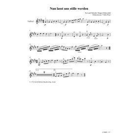 Produktbild des Artikels Nun lasst uns stille werden (Violine 1) (Noten - Download)