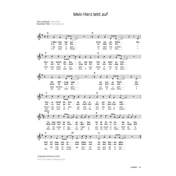 Produktbild des Artikels Mein Herz lebt auf (Noten - Download)