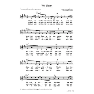 Produktbild des Artikels Wir bitten (Noten - Download)