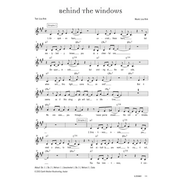 Produktbild des Artikels Behind The Windows (Noten - Download)