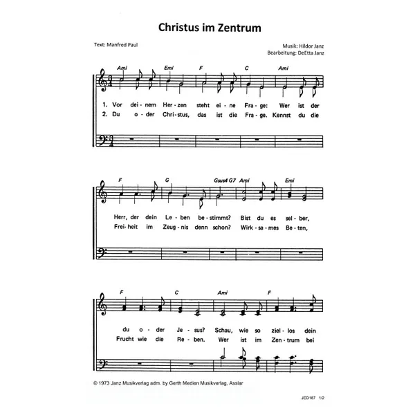 Produktbild des Artikels Christus im Zentrum (Noten - Download)