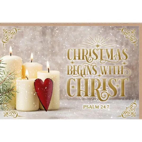 Produktbild des Artikels Faltkarte "Christmas begins with Christ" (Schreibwaren)