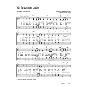 Produktbild des Artikels Wir brauchen Liebe (Noten - Download)