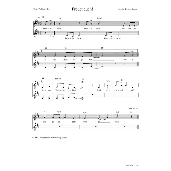 Produktbild des Artikels Freuet euch! (Noten - Download)