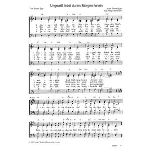 Produktbild des Artikels Ungewiß lebst du ins Morgen hinein (Noten - Download)