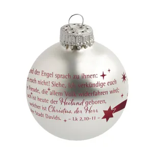 Produktbild des Artikels Christbaumkugel "Und der Engel sprach..." - silber ()