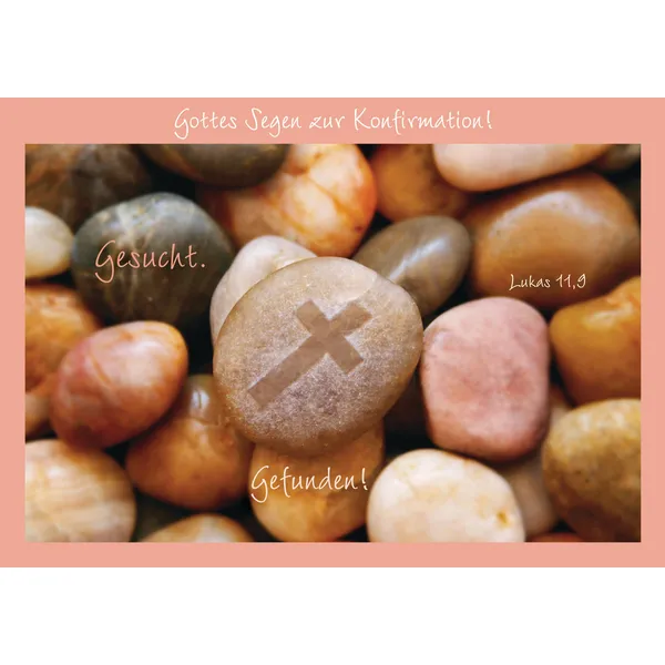 Produktbild des Artikels Faltkarte "Gottes Segen zur Konfirmation! Gesucht. Gefunden!" - 5 Stück (Schreibwaren)