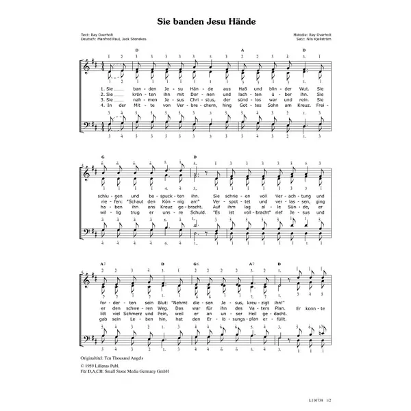 Produktbild des Artikels Sie banden Jesu Hände (Noten - Download)