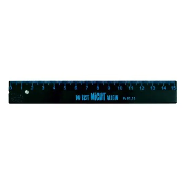 Produktbild des Artikels Lineal "Du bist nicht allein" - blau (Schreibwaren)
