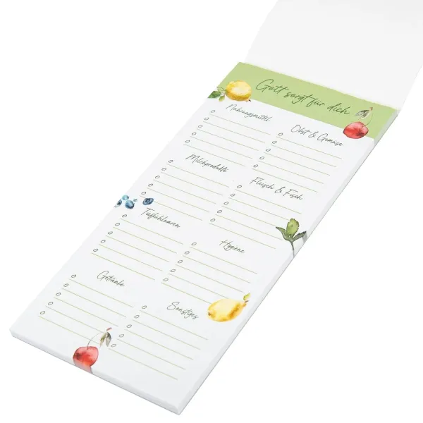 Produktbild des Artikels Notizblock Einkaufsliste "Gott sorgt für dich" (Schreibwaren)