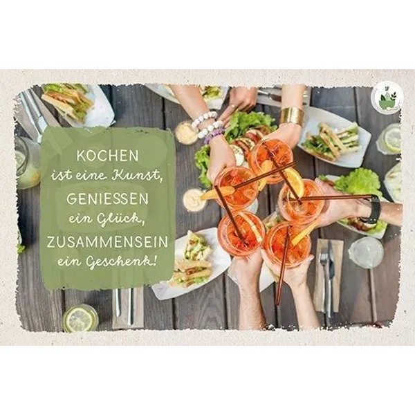 Produktbild des Artikels Kräuter-Dip-Karte - Kochen ist eine Kunst (Lebensmittel)