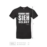 Stimmungsbild zu T-Shirt "Komm und sieh selbst" - schwarz
