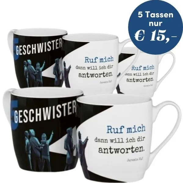 Produktbild des Artikels Tassen-Set: 5 Geschwister ()