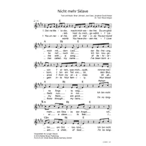 Produktbild des Artikels Nicht mehr Sklave (Noten - Download)