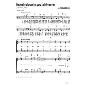 Produktbild des Artikels Das große Wunder hat ganz klein begonnen (Noten - Download)