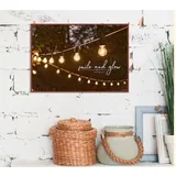 Stimmungsbild zu Metallschild klein - Smile and glow