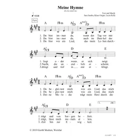 Produktbild des Artikels Meine Hymne (Du bist immer da) (Noten - Download)