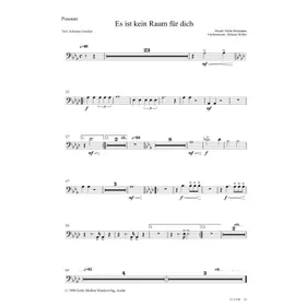 Produktbild des Artikels Es ist kein Raum für dich (Posaune) (Noten - Download)