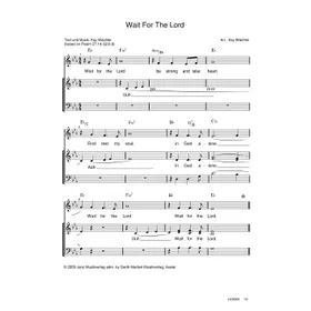 Produktbild des Artikels Wait For The Lord (Noten - Download)