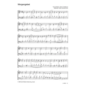 Produktbild des Artikels Morgengebet (Noten - Download)