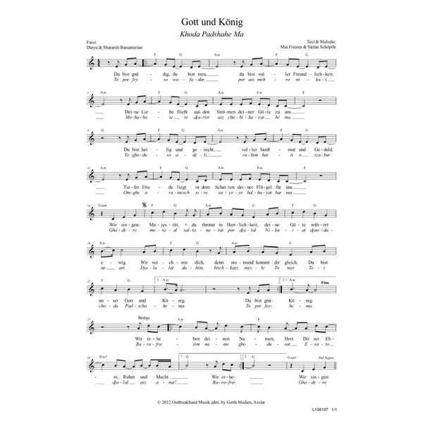 Produktbild des Artikels Gott und König (Noten - Download)