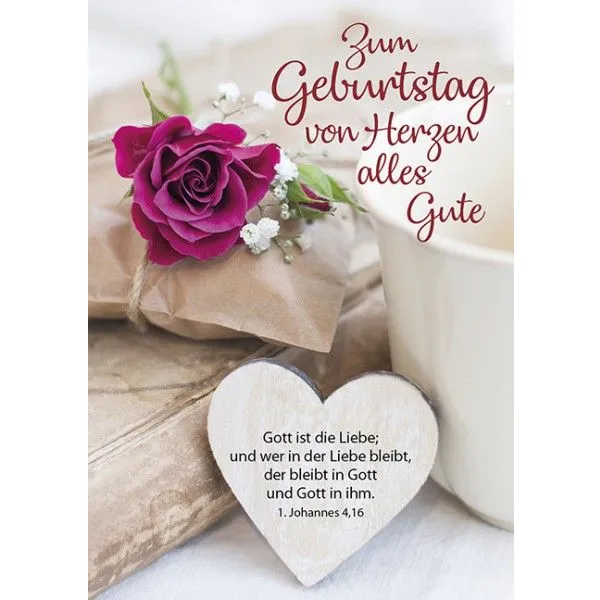 Produktbild des Artikels Postkarten: Zum Geburtstag von Herzen alles Gute, 4 Stück (Schreibwaren)