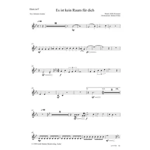Produktbild des Artikels Es ist kein Raum für dich (Horn in F) (Noten - Download)