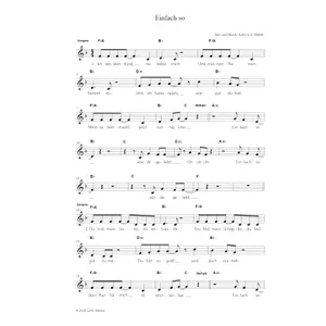 Produktbild des Artikels Einfach so (Noten - Download)