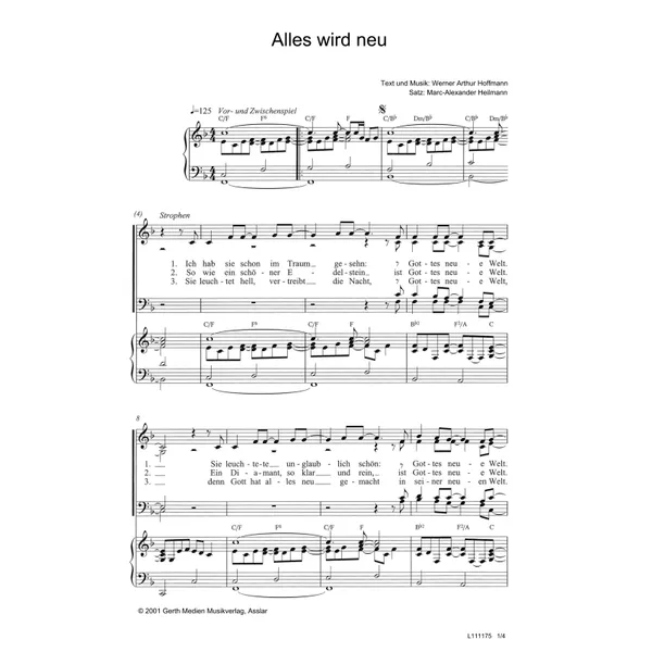 Produktbild des Artikels Alles wird neu (Noten - Download)