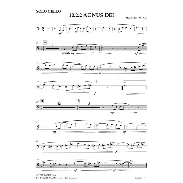 Produktbild des Artikels Messiah - Das Musical (Solo-Violoncello) (Noten - Download)