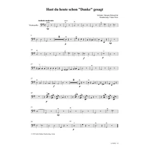 Produktbild des Artikels Hast du heute schon danke gesagt (Violoncello) (Noten - Download)