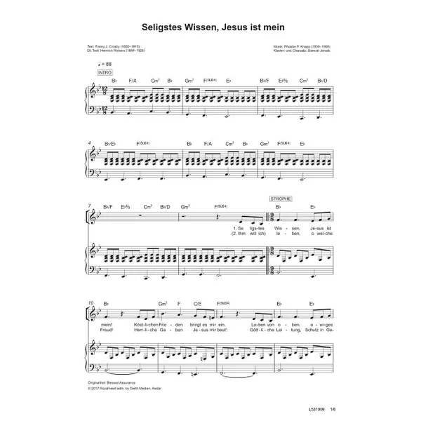 Produktbild des Artikels Seligstes Wissen, Jesus ist mein (Noten - Download)