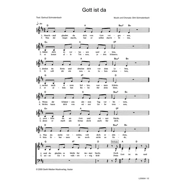 Produktbild des Artikels Gott ist da (Noten - Download)