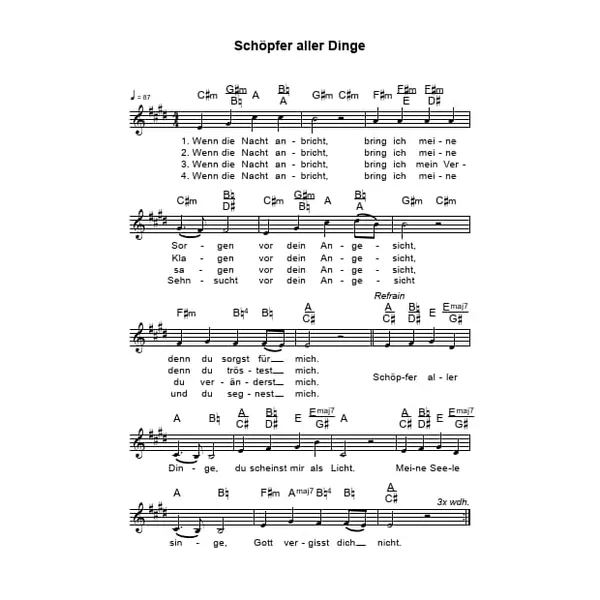 Produktbild des Artikels Schöpfer aller Dinge (Noten - Download)